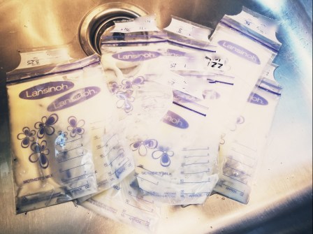 breast milk down the drain